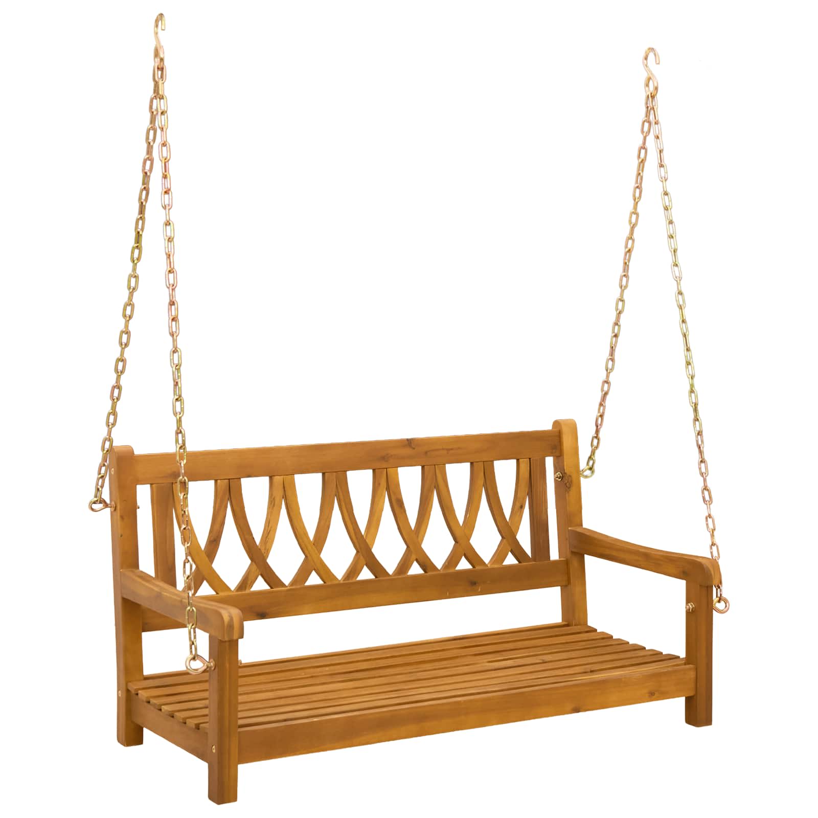 vidaXL Huśtawka Ogrodowa Ławka naturalny 110 x 56 x 58 cm
