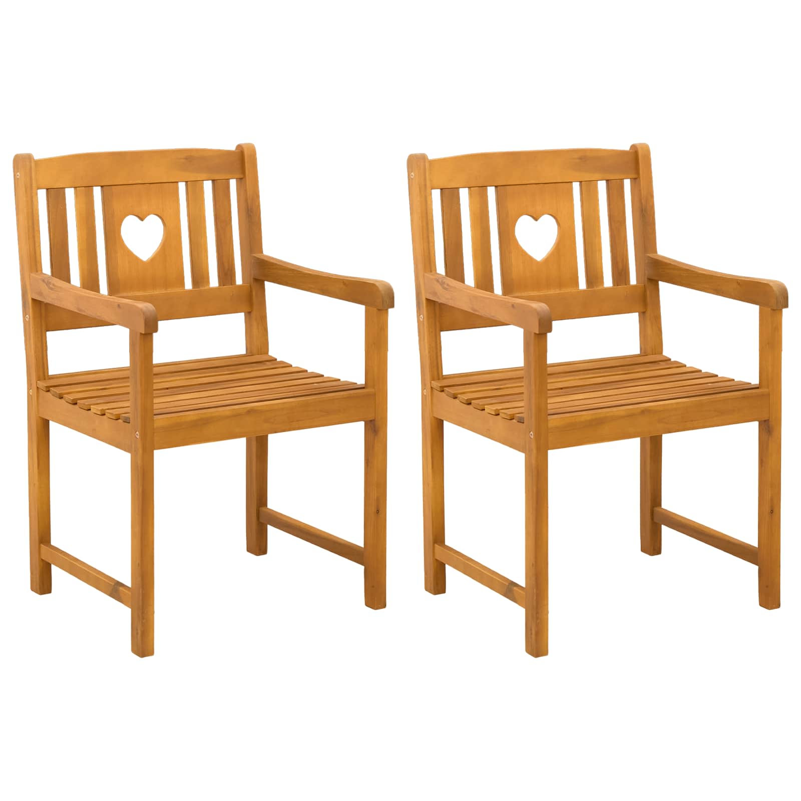 vidaXL Krzesła ogrodowe 2 pcs naturalny Lite Drewno Akacji