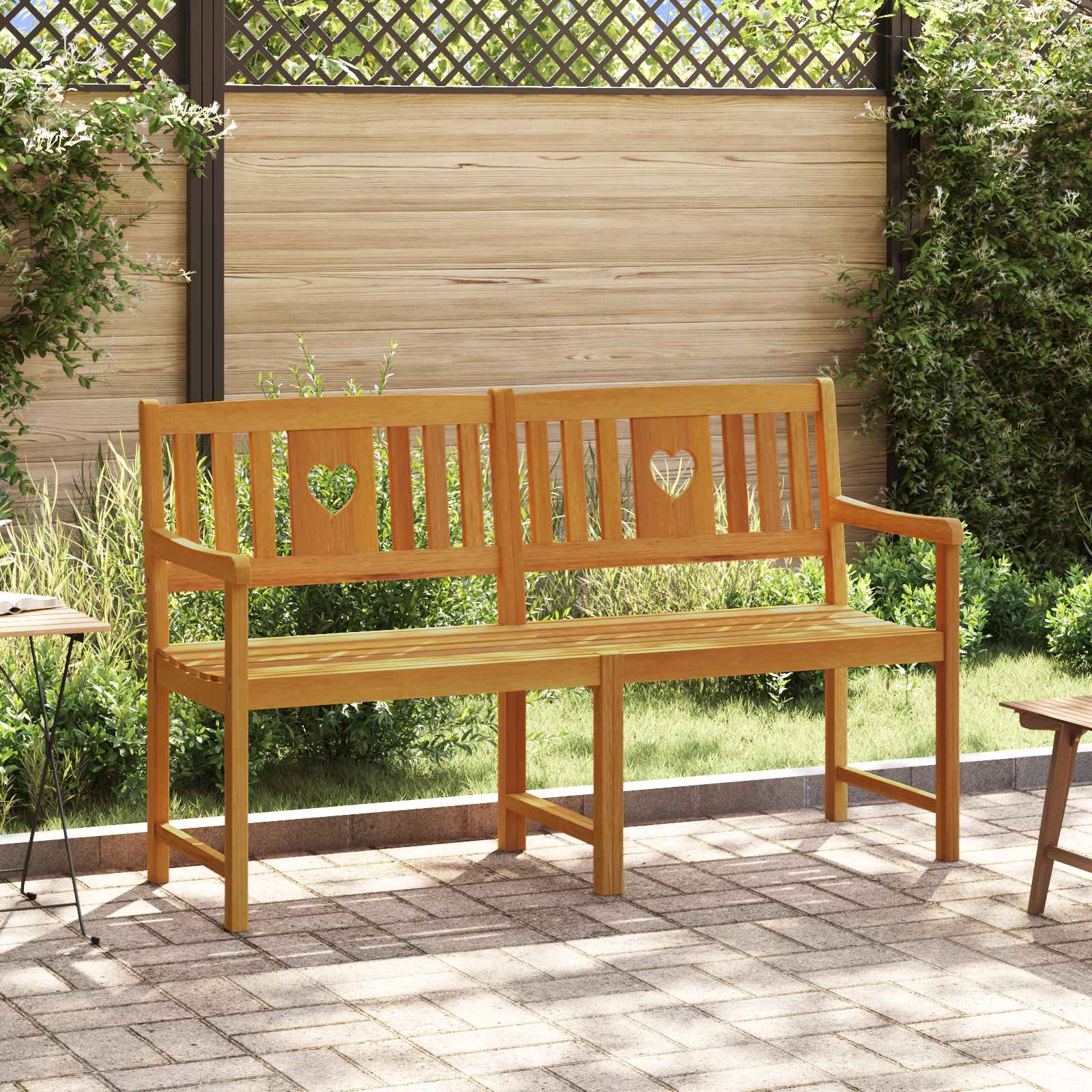 vidaXL Ławka ogrodowa naturalny 150 x 55,5 x 90 cm Lite Drewno Akacji
