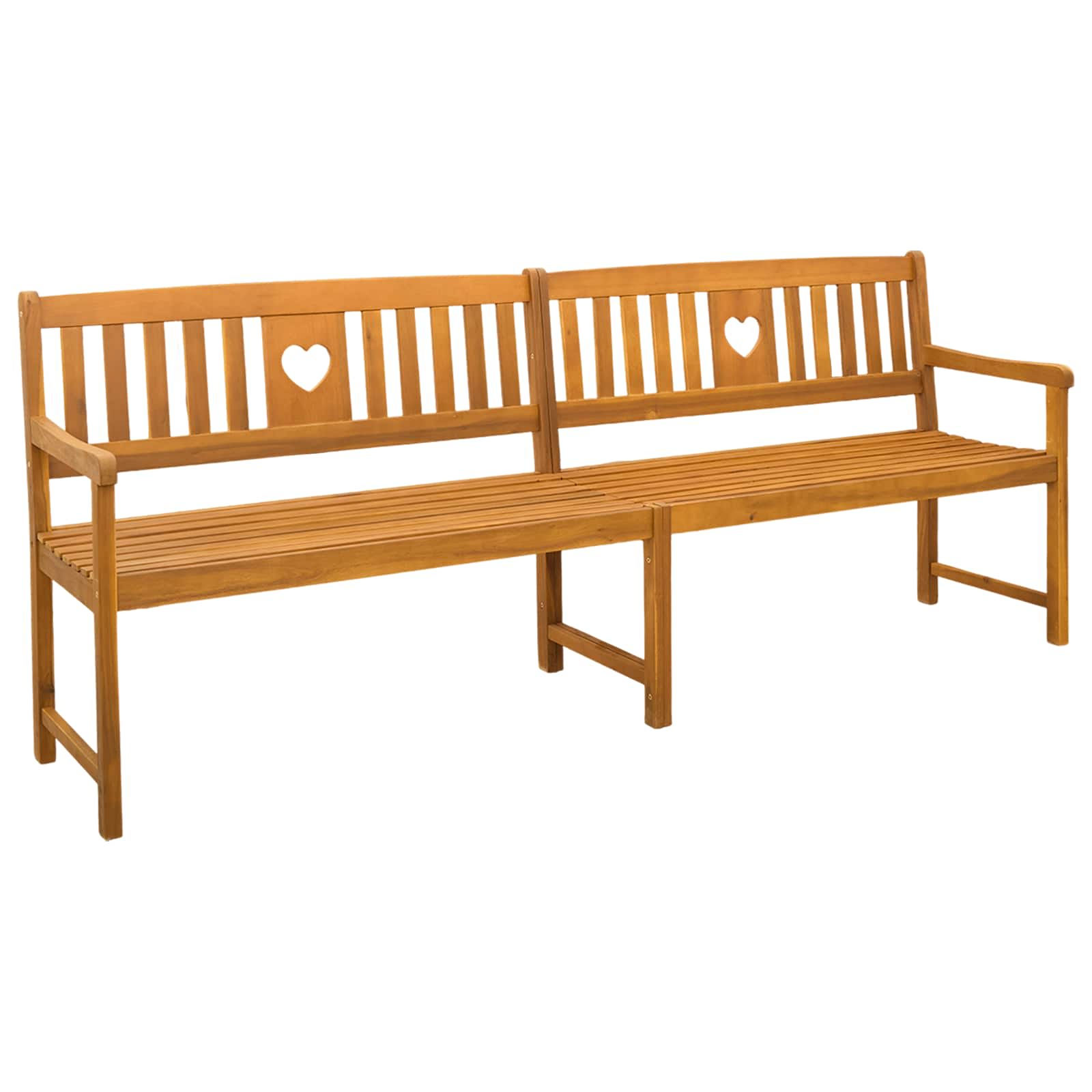 vidaXL Ławka ogrodowa naturalny 220 x 55,5 x 90 cm Lite Drewno Akacji
