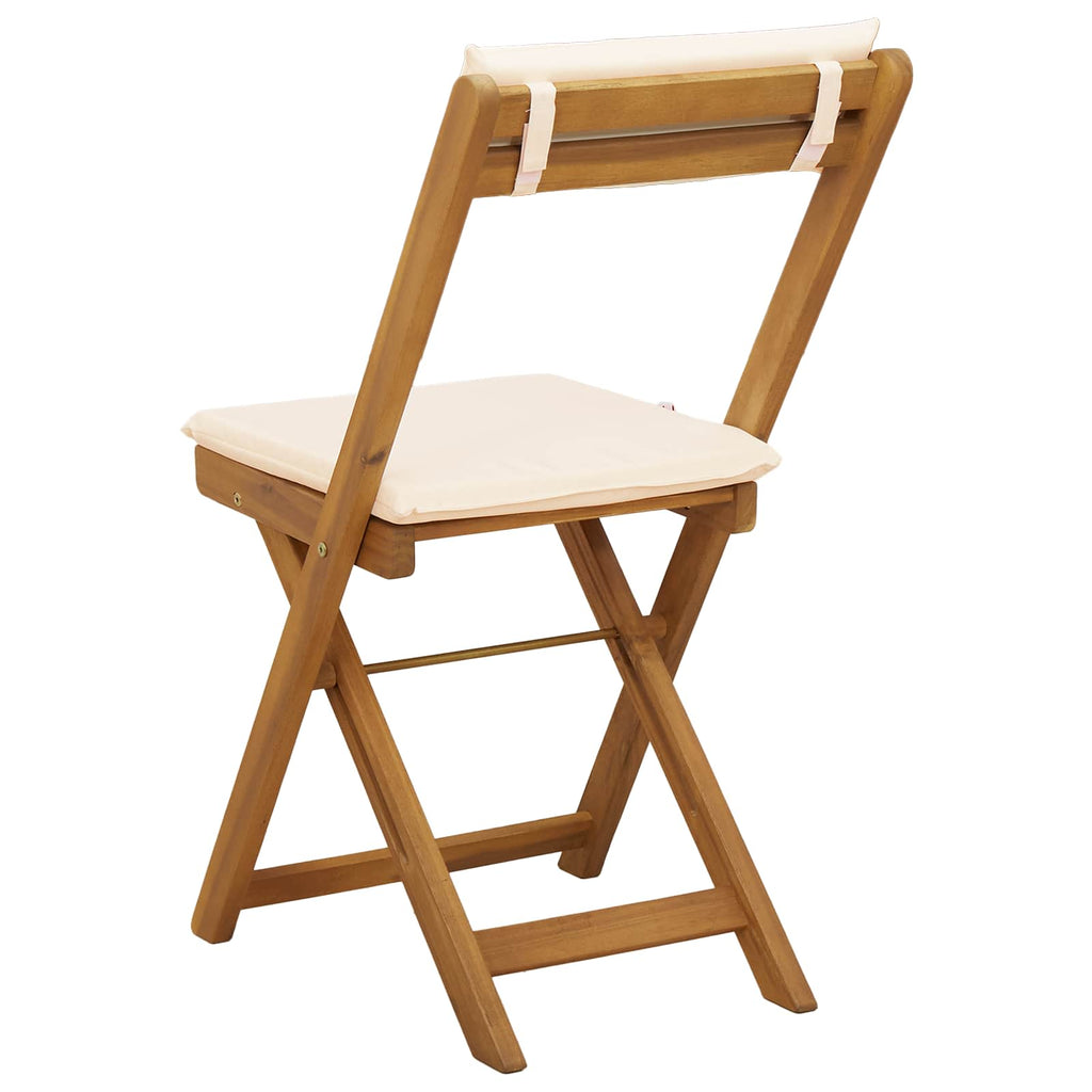 vidaXL Krzesła Bistro na Zewnątrz 2 pcs kremowobiały 40 x 53 x 80 cm