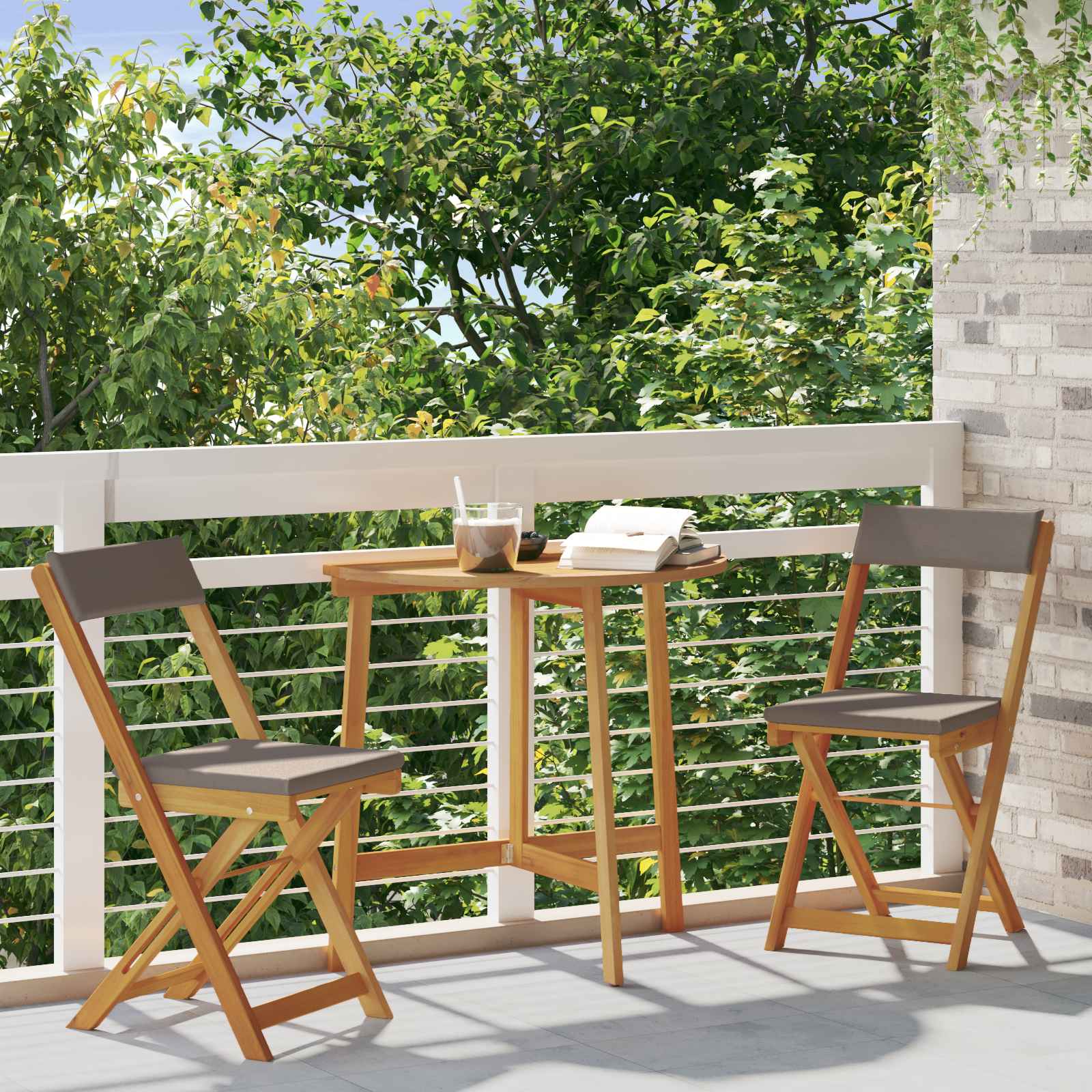 vidaXL Krzesła Bistro na Zewnątrz 2 pcs Ciemnoszary 40 x 53 x 80 cm
