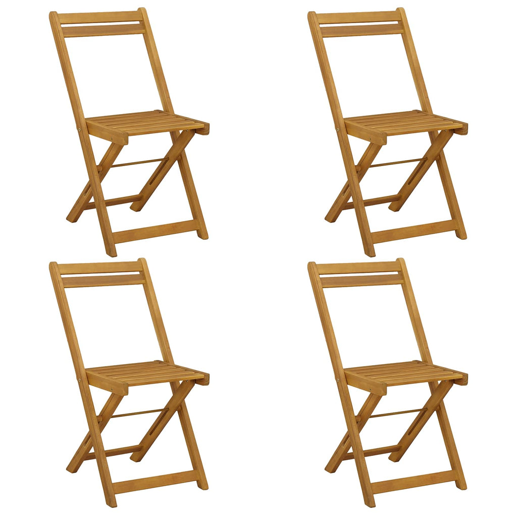 vidaXL Składane krzesła ogrodowe 4 pcs naturalny 40 x 53 x 80 cm