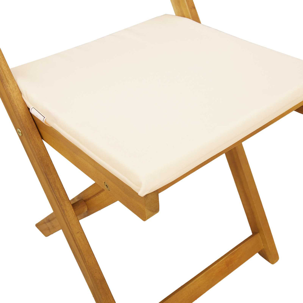 vidaXL Krzesła Bistro na Zewnątrz 4 pcs kremowobiały 40 x 53 x 80 cm