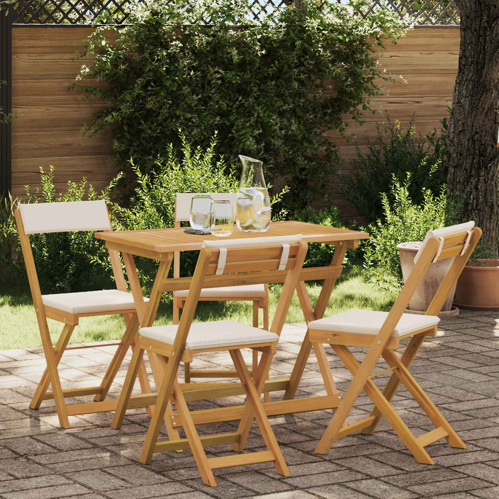 vidaXL Krzesła Bistro na Zewnątrz 4 pcs kremowobiały 40 x 53 x 80 cm
