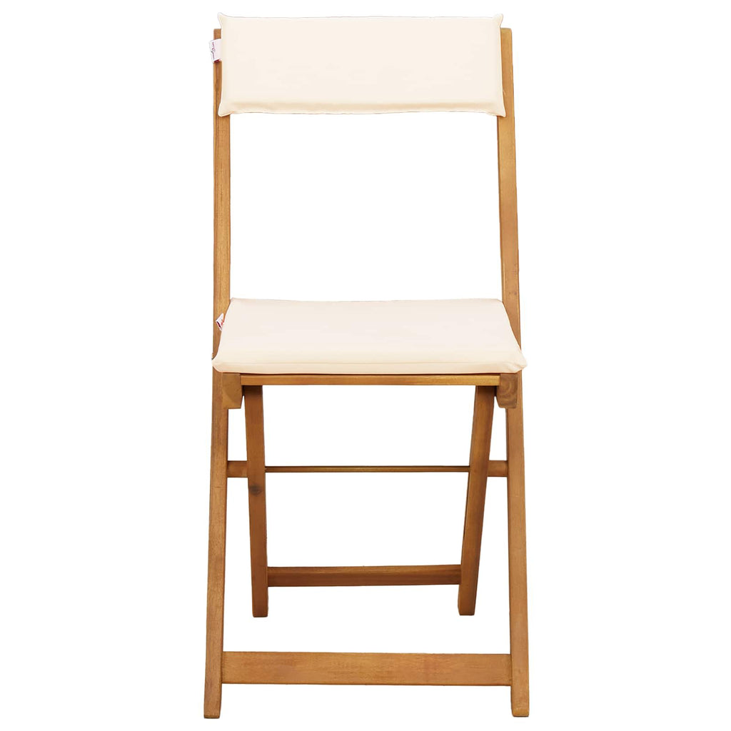 vidaXL Krzesła Bistro na Zewnątrz 4 pcs kremowobiały 40 x 53 x 80 cm
