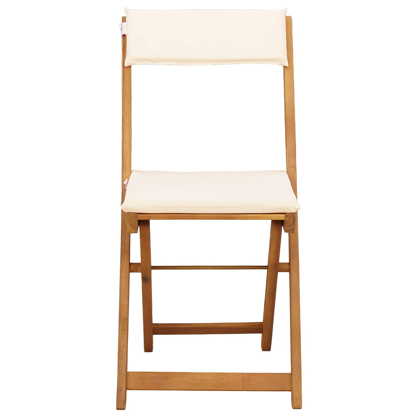 vidaXL Krzesła Bistro na Zewnątrz 4 pcs kremowobiały 40 x 53 x 80 cm