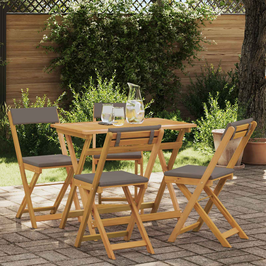 vidaXL Krzesła Bistro na Zewnątrz 4 pcs ciemnoszary 40 x 53 x 80 cm