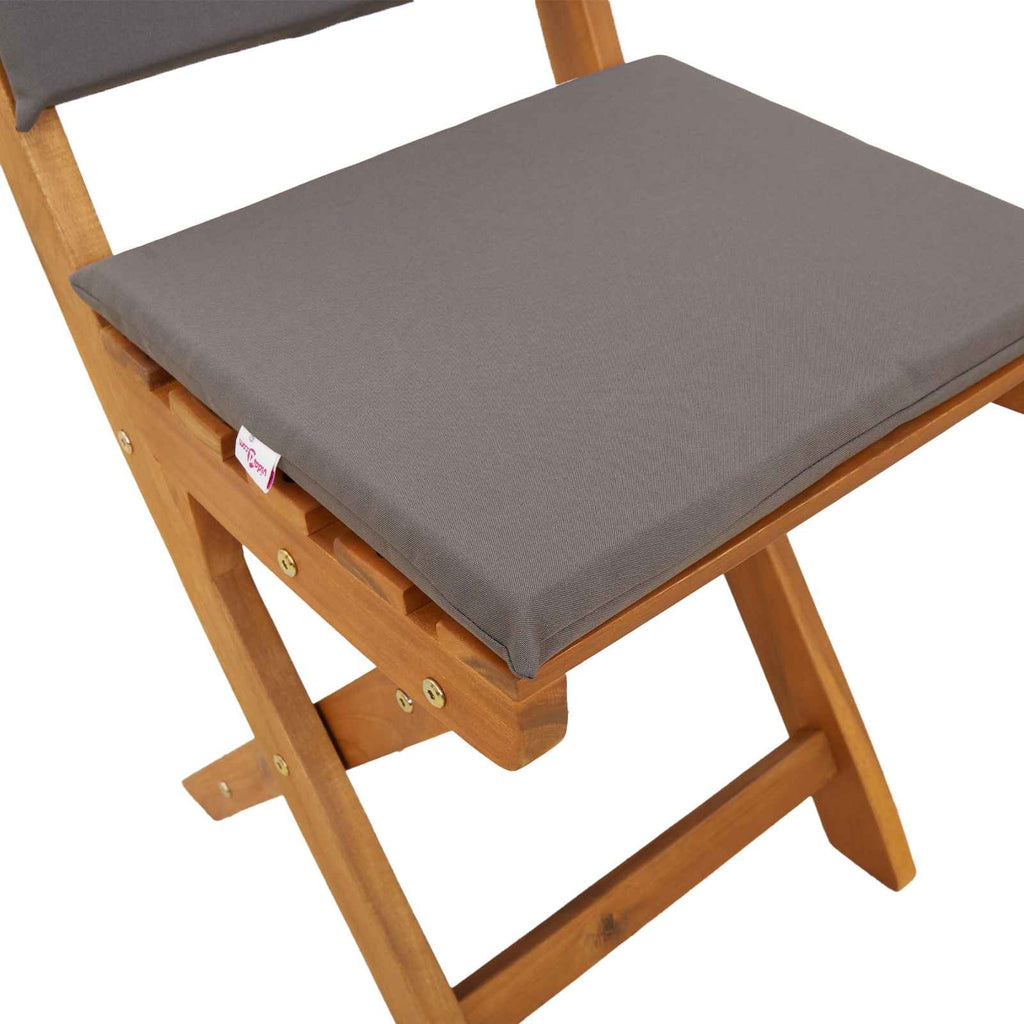 vidaXL Krzesła Bistro na Zewnątrz 2 pcs ciemnoszary Lite Drewno Akacji