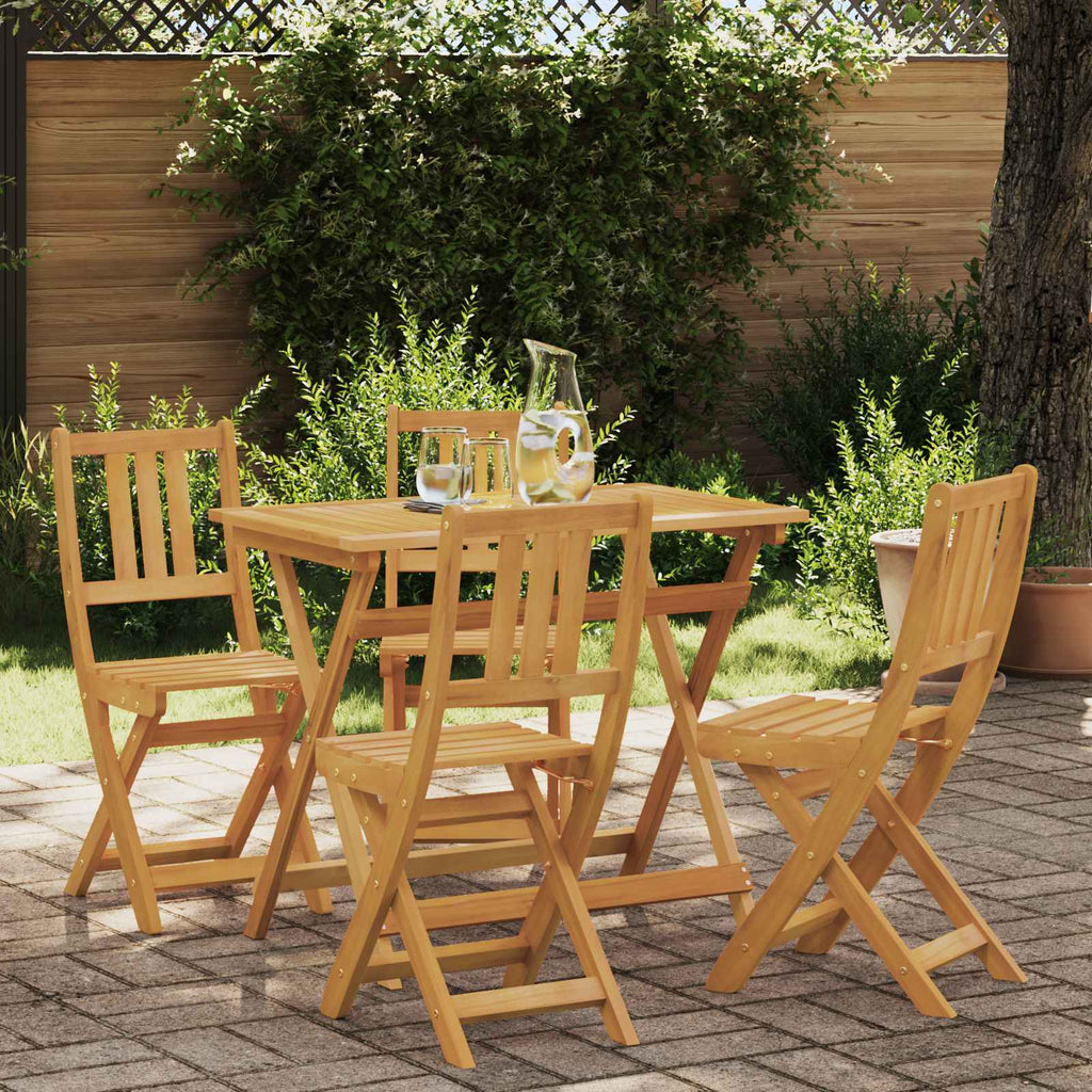 vidaXL Krzesła Bistro na Zewnątrz 4 pcs naturalny 40 x 42 x 85 cm