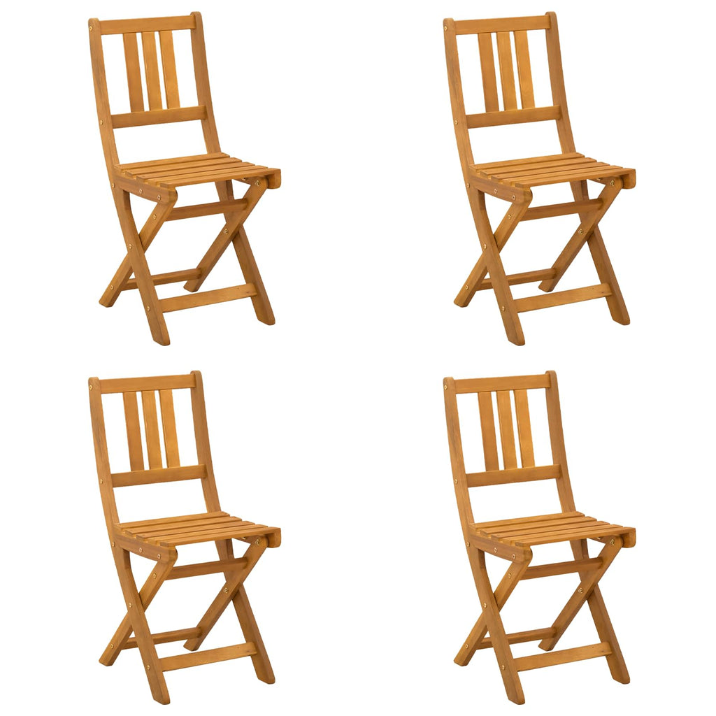 vidaXL Krzesła Bistro na Zewnątrz 4 pcs naturalny 40 x 42 x 85 cm