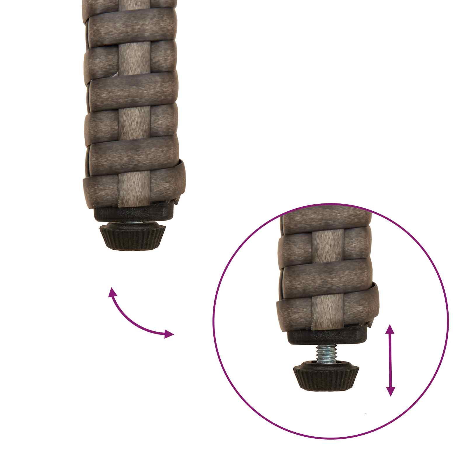 vidaXL Krzesła ogrodowe 2 pcs Szary i granatowy Poli Rattan i Akacja