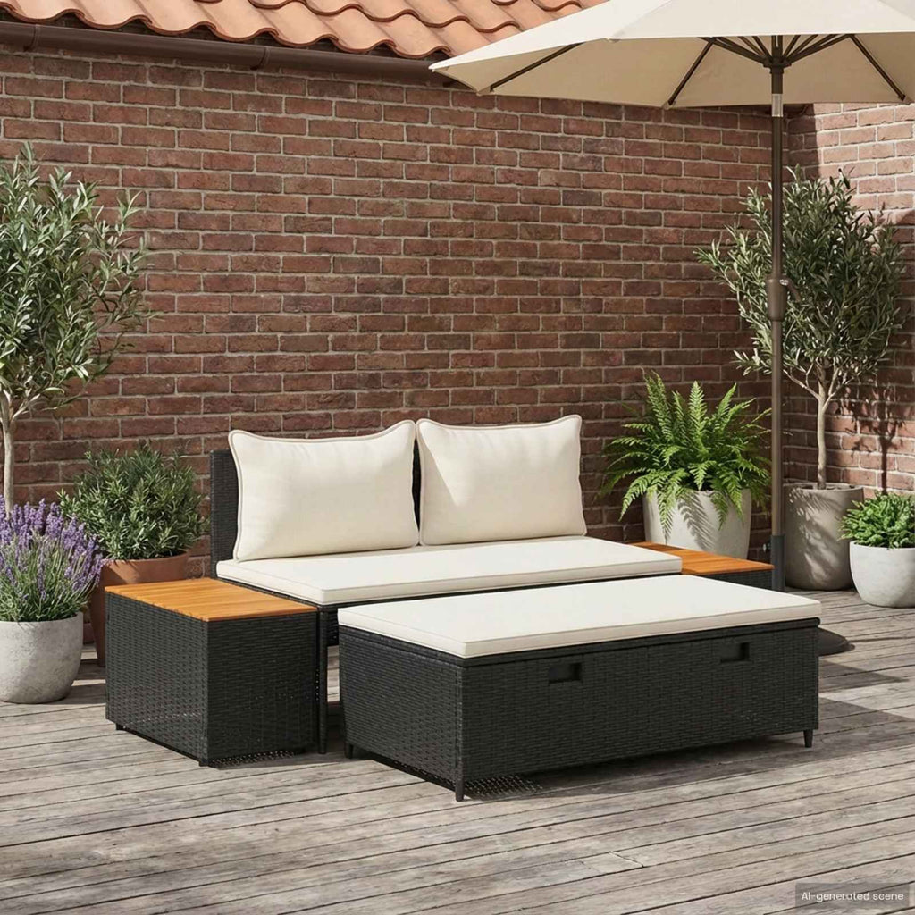 vidaXL Zestaw sof na zewnątrz 4 -Seater 4 pcs 55 x 30 x 39 cm