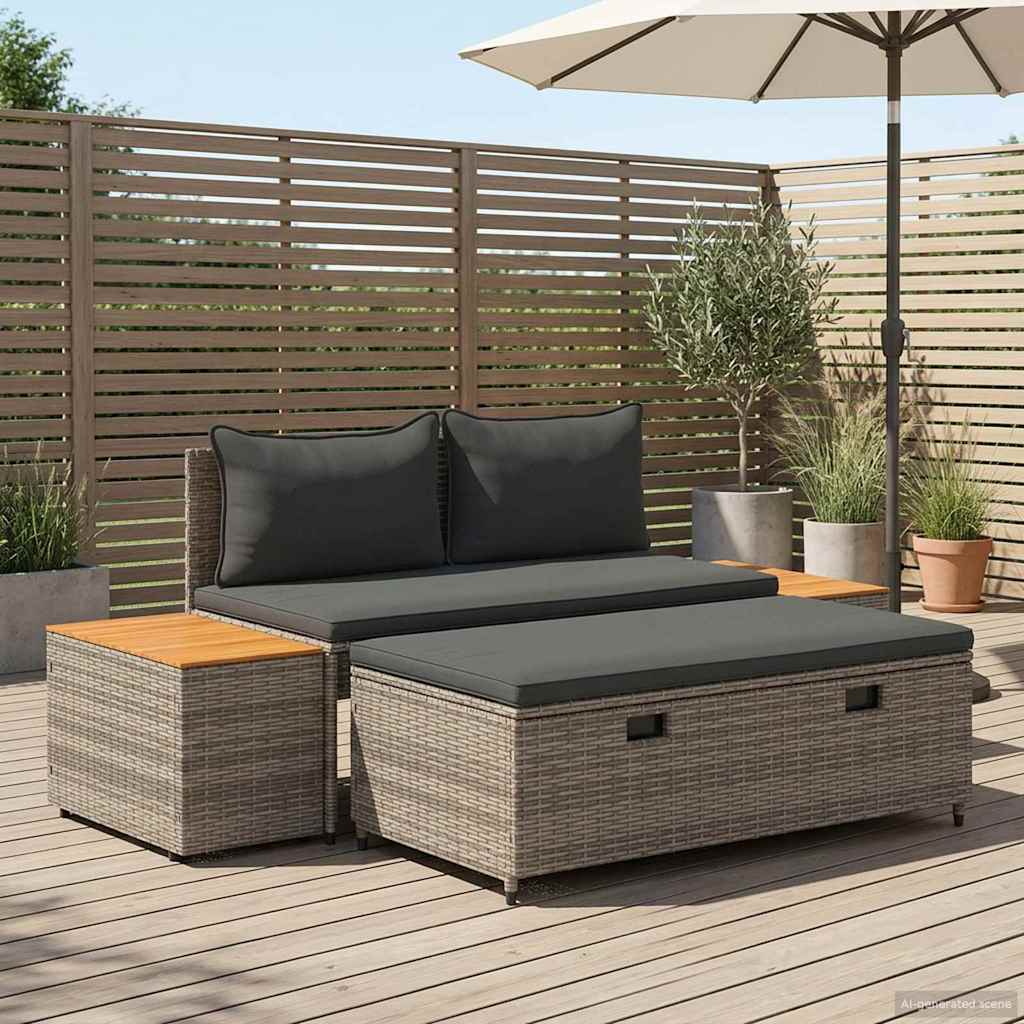 vidaXL Zestaw sof na zewnątrz 4 -Seater 4 pcs 55 x 30 x 39 cm
