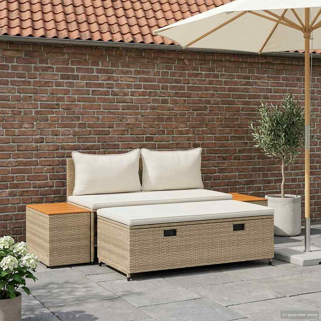 vidaXL Zestaw sof na zewnątrz 4 -Seater 4 pcs 55 x 30 x 39 cm