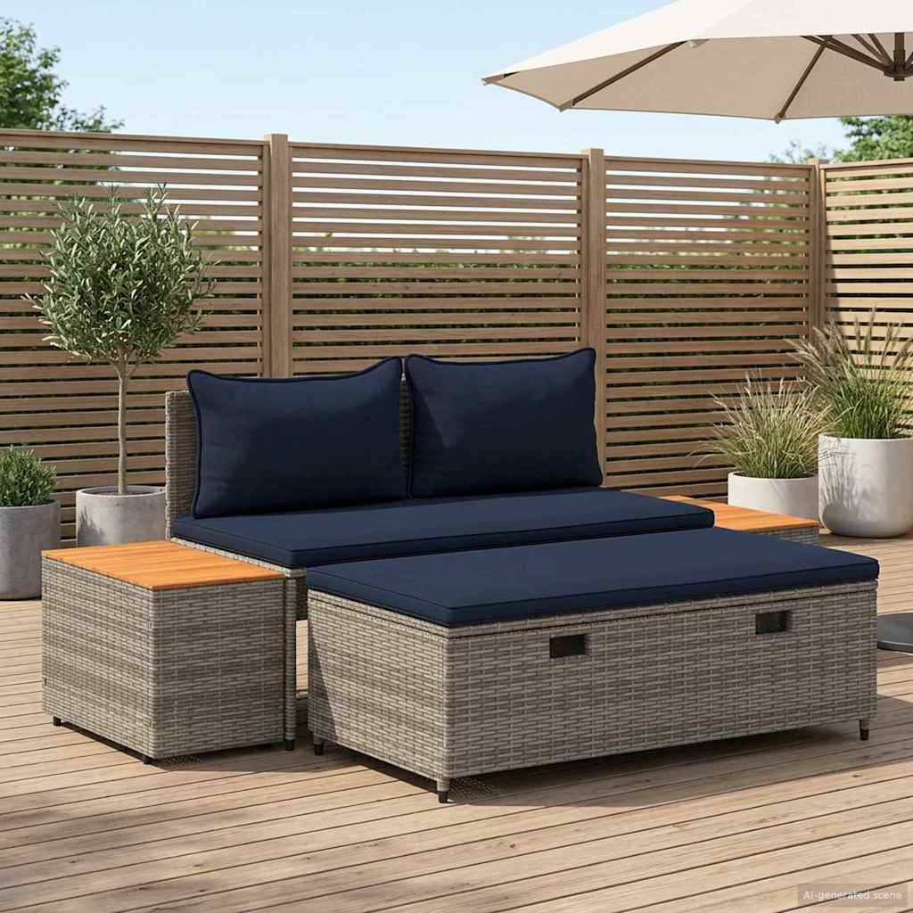 vidaXL Zestaw sof na zewnątrz 4 -Seater 4 pcs 55 x 30 x 39 cm