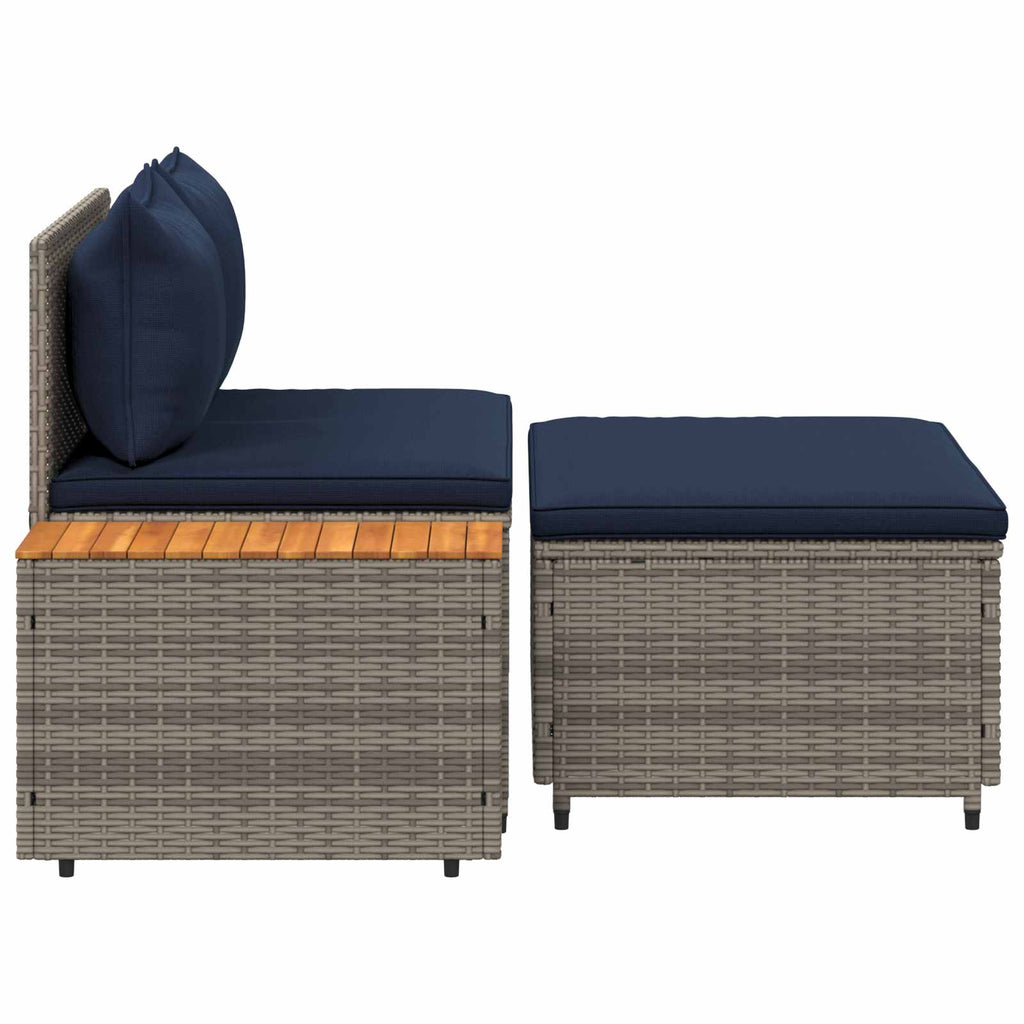 vidaXL Zestaw sof na zewnątrz 4 -Seater 4 pcs 55 x 30 x 39 cm