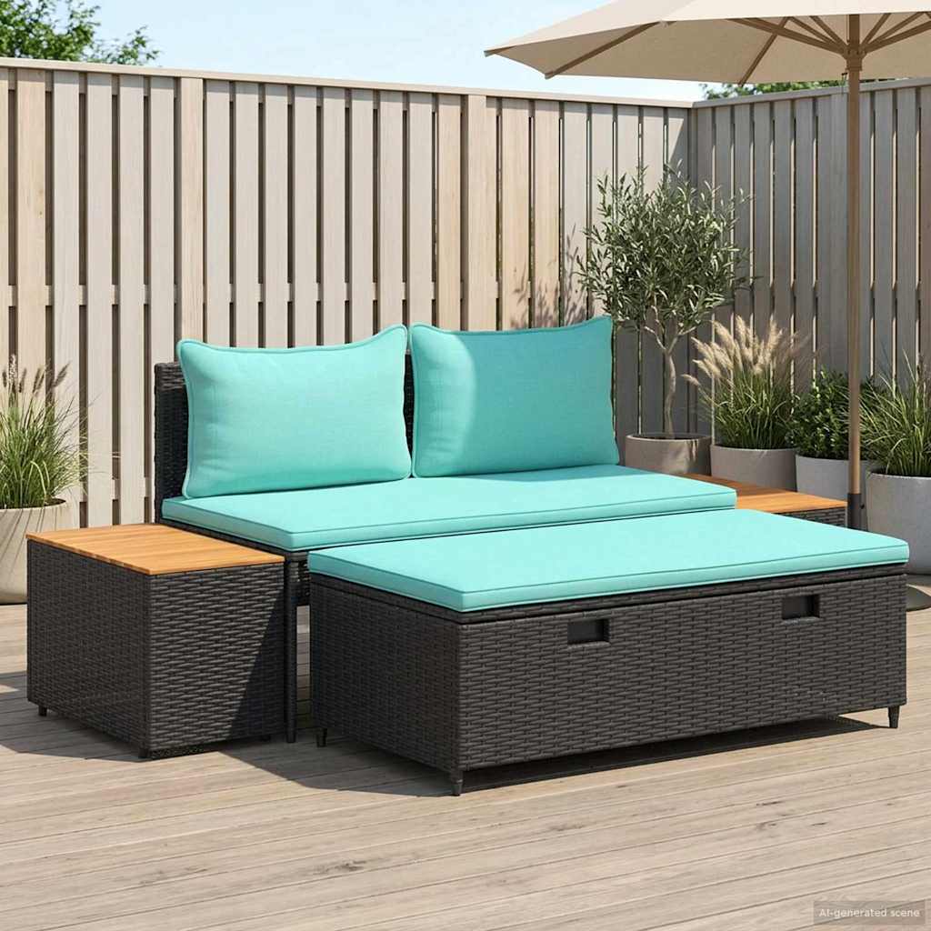 vidaXL Zestaw sof na zewnątrz 4 -Seater 4 pcs 55 x 30 x 39 cm