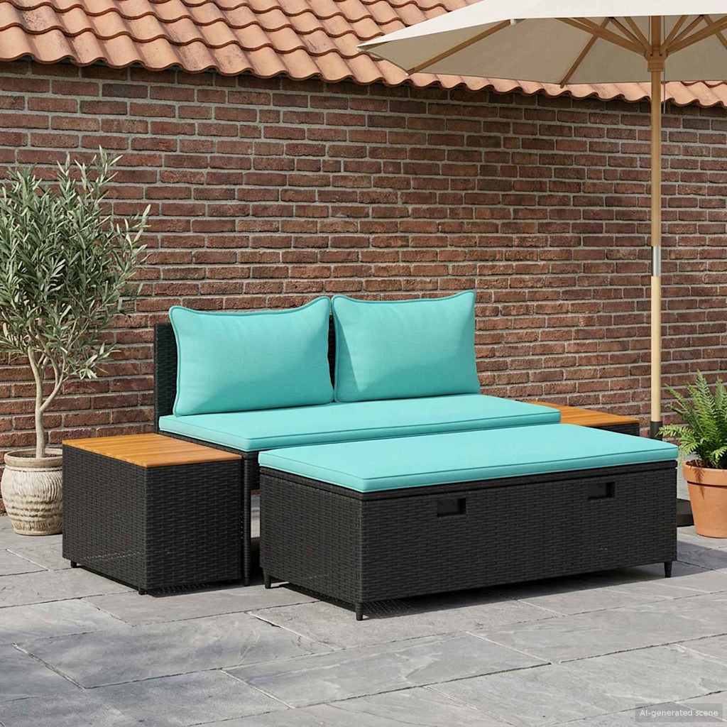 vidaXL Zestaw sof na zewnątrz 4 -Seater 4 pcs 55 x 30 x 39 cm