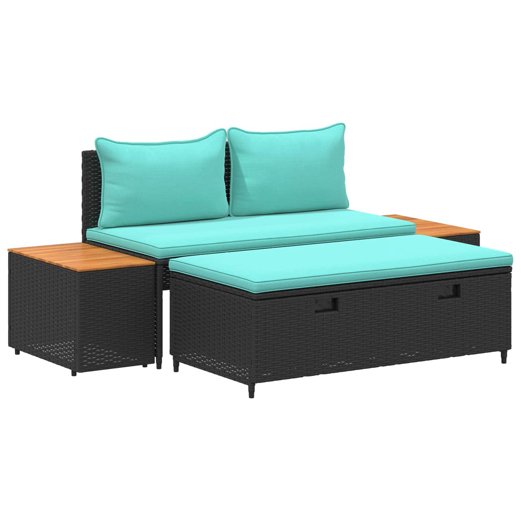 vidaXL Zestaw sof na zewnątrz 4 -Seater 4 pcs 55 x 30 x 39 cm