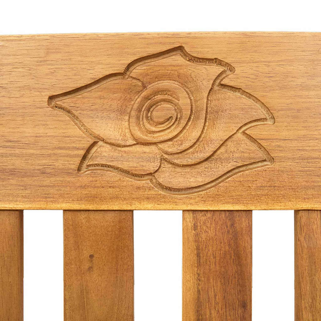 vidaXL Ławka Różana Kremowa biel 114 x 46 x 82,5 cm Lite Drewno Akacji