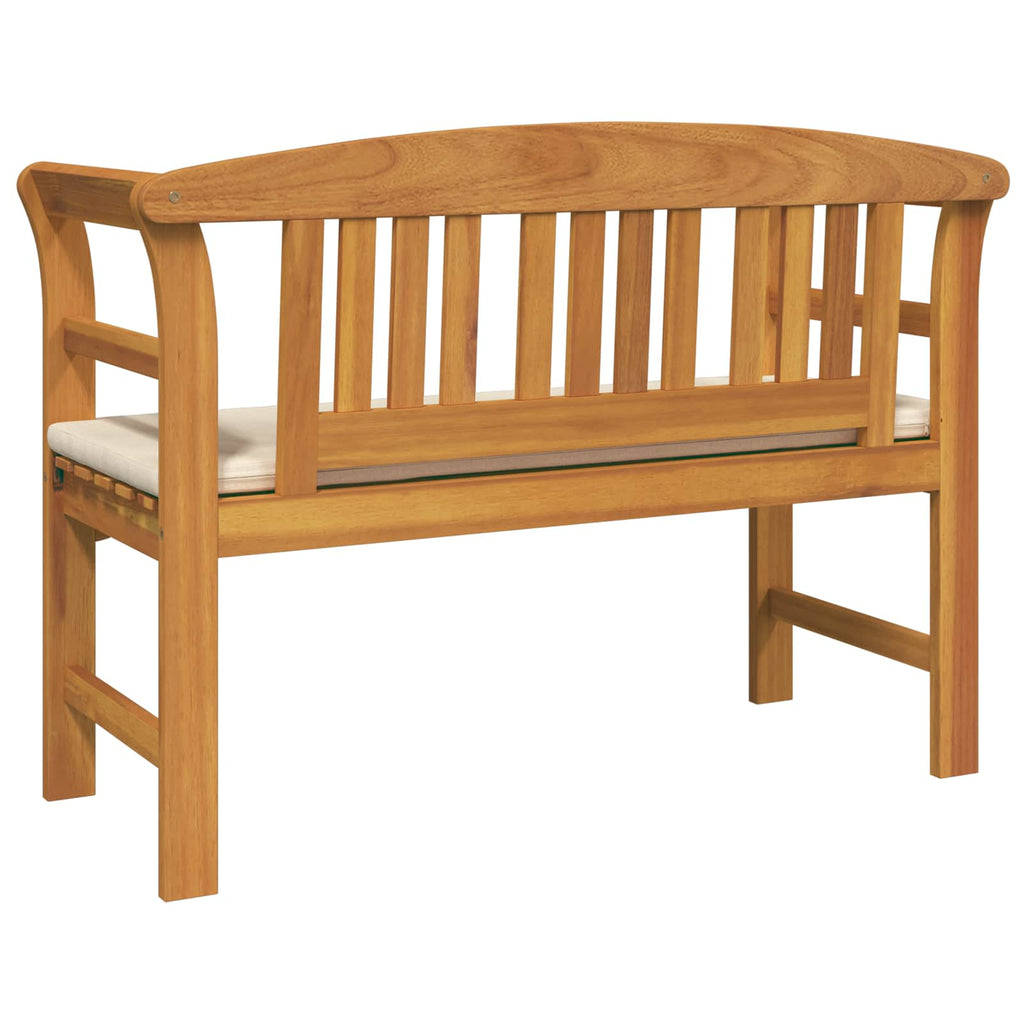 vidaXL Ławka Różana Kremowa biel 114 x 46 x 82,5 cm Lite Drewno Akacji