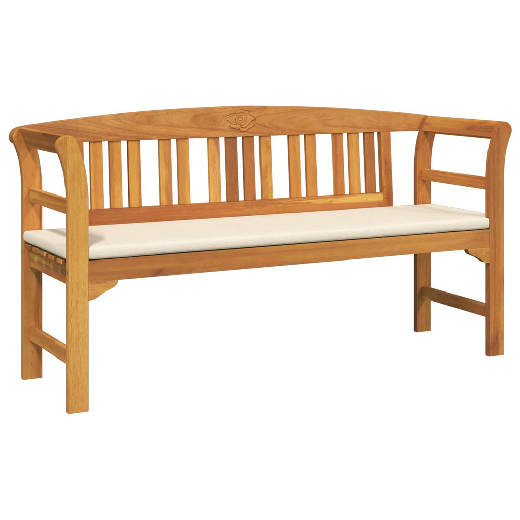 vidaXL Ławka Różana Naturalny 157 x 46 x 82,5 cm Lite Drewno Akacji