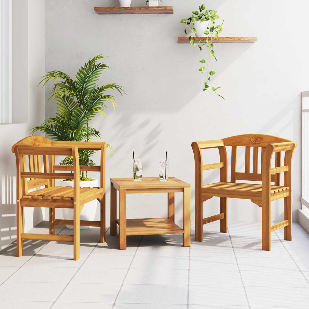 vidaXL Ławka Różana Naturalny 68,5 x 46 x 82,5 cm Lite Drewno Akacji