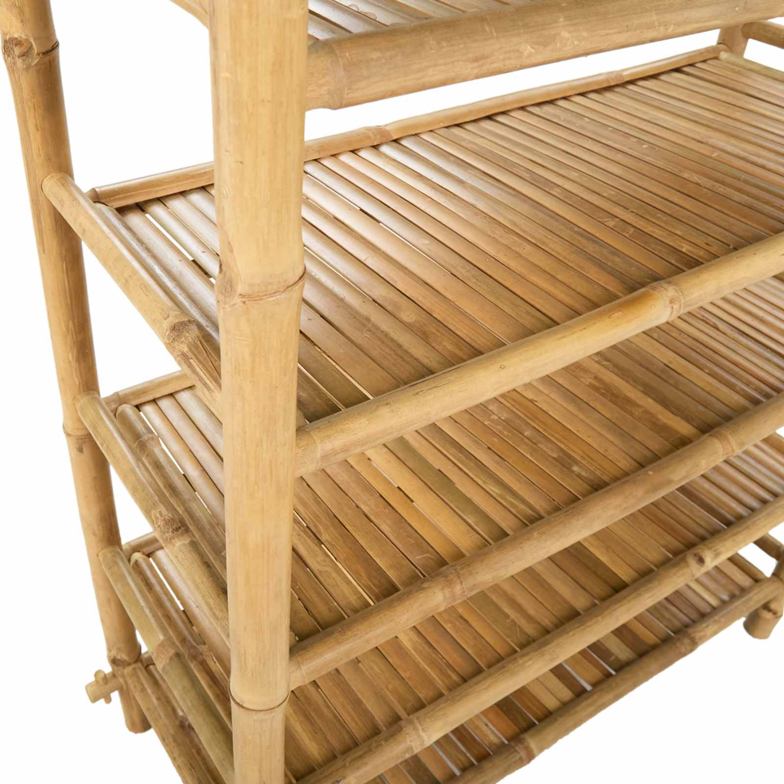 vidaXL Stojak na buty z półką naturalny 6-poziomowy Bambus