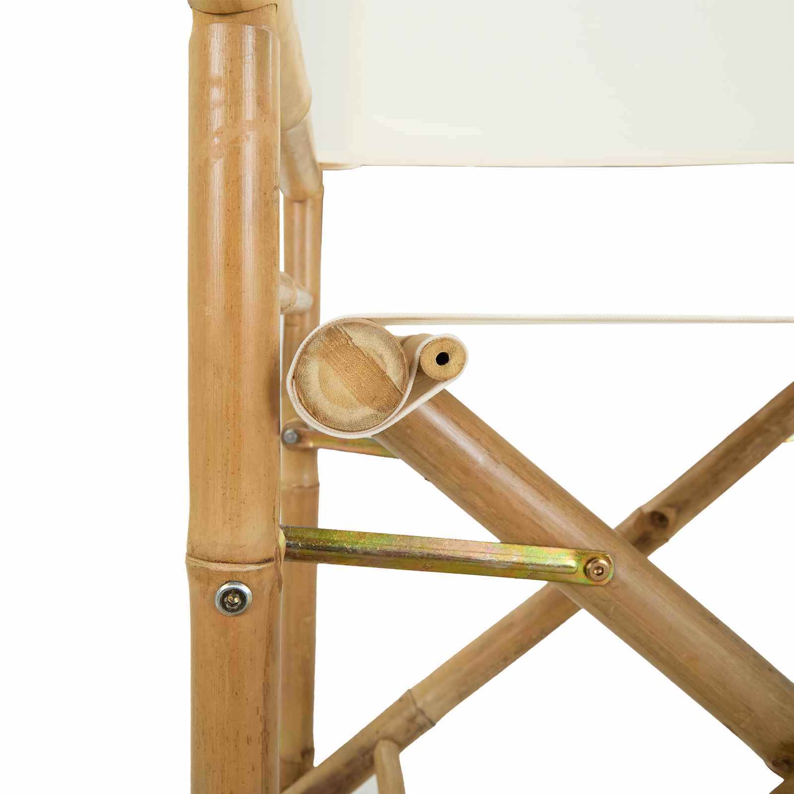vidaXL Składane Krzesło Reżysera 2 pcs Naturalny Bambus