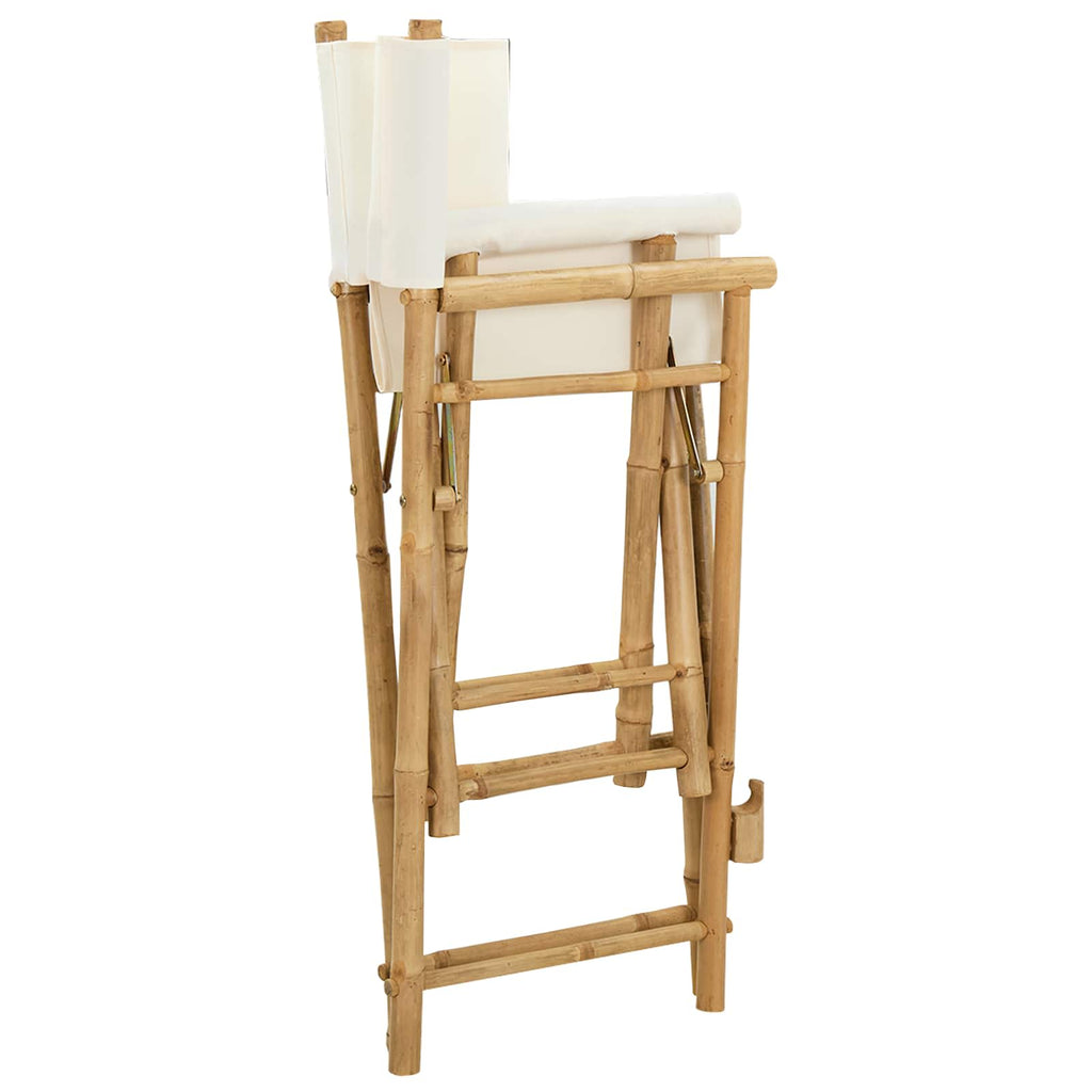 vidaXL Składane Krzesło Reżysera 2 pcs Naturalny Bambus