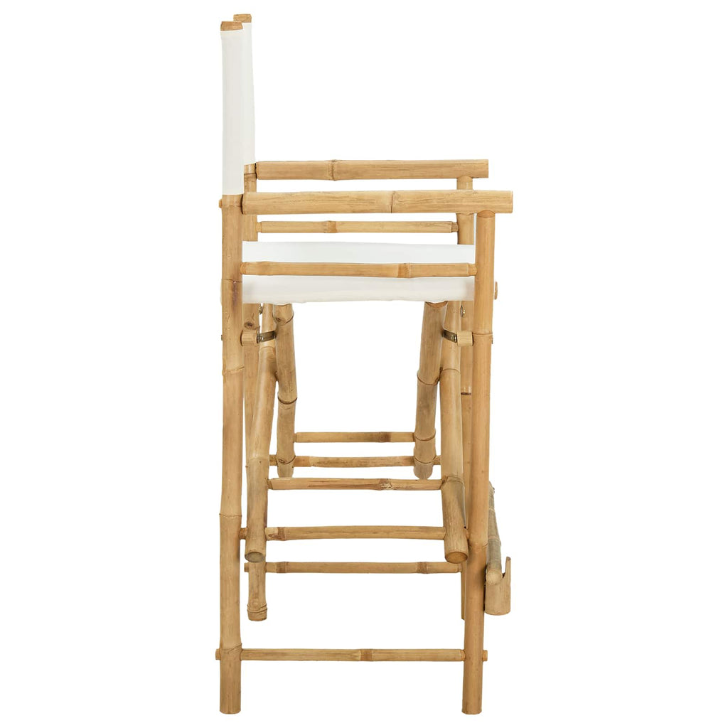 vidaXL Składane Krzesło Reżysera 2 pcs Naturalny Bambus