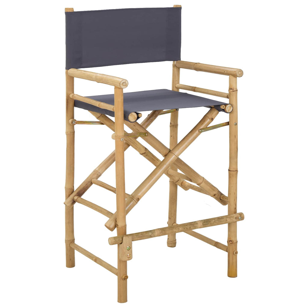 vidaXL Składane Krzesło Reżysera 2 pcs Naturalny Bambus
