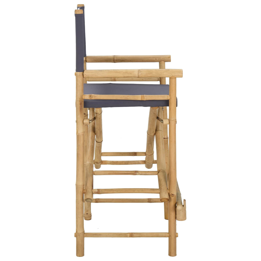 vidaXL Składane Krzesło Reżysera 2 pcs Naturalny Bambus