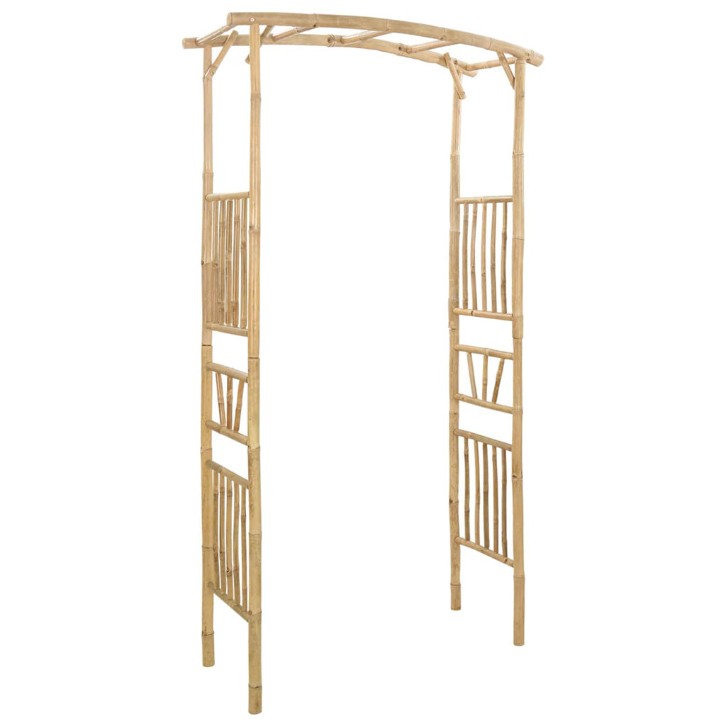 vidaXL Łuk Ogrodowy Naturalny 110 x 40 x 205 cm Bambus