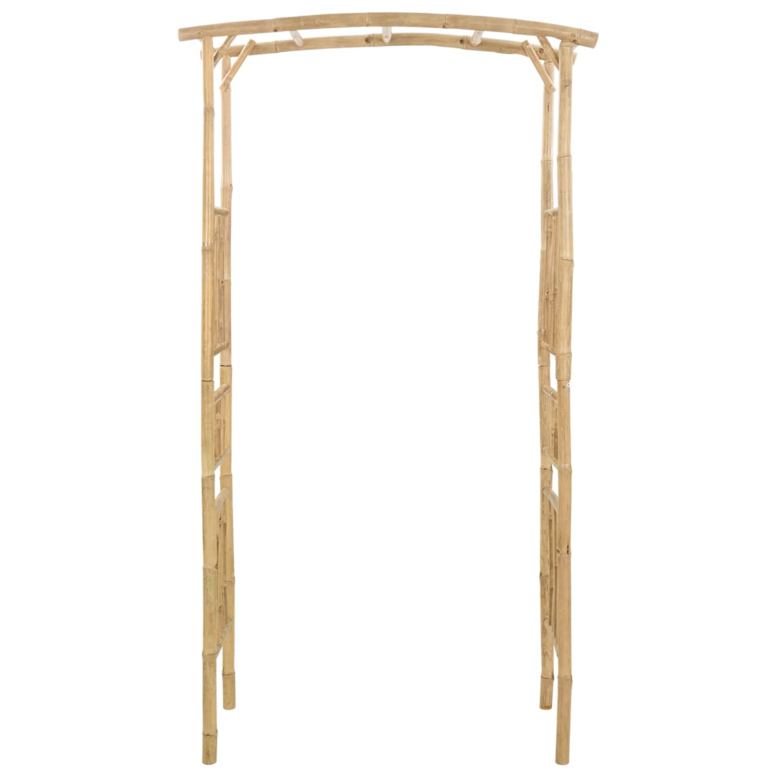 vidaXL Łuk Ogrodowy Naturalny 110 x 40 x 205 cm Bambus