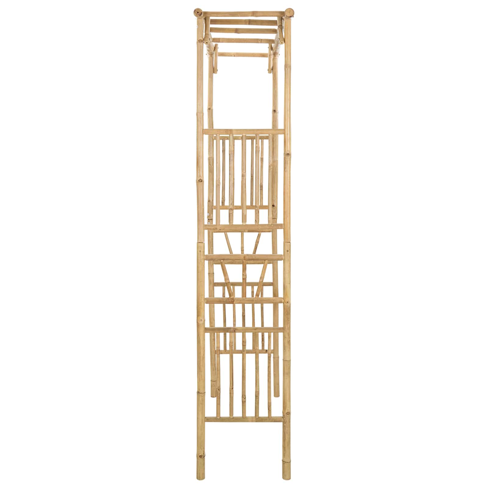vidaXL Łuk Ogrodowy Naturalny 110 x 40 x 205 cm Bambus