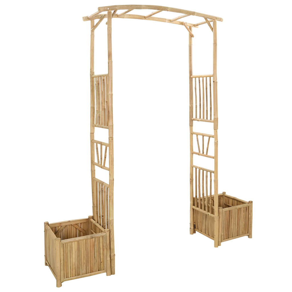 vidaXL Łuk Ogrodowy Naturalny 177 x 40 x 205 cm Bambus