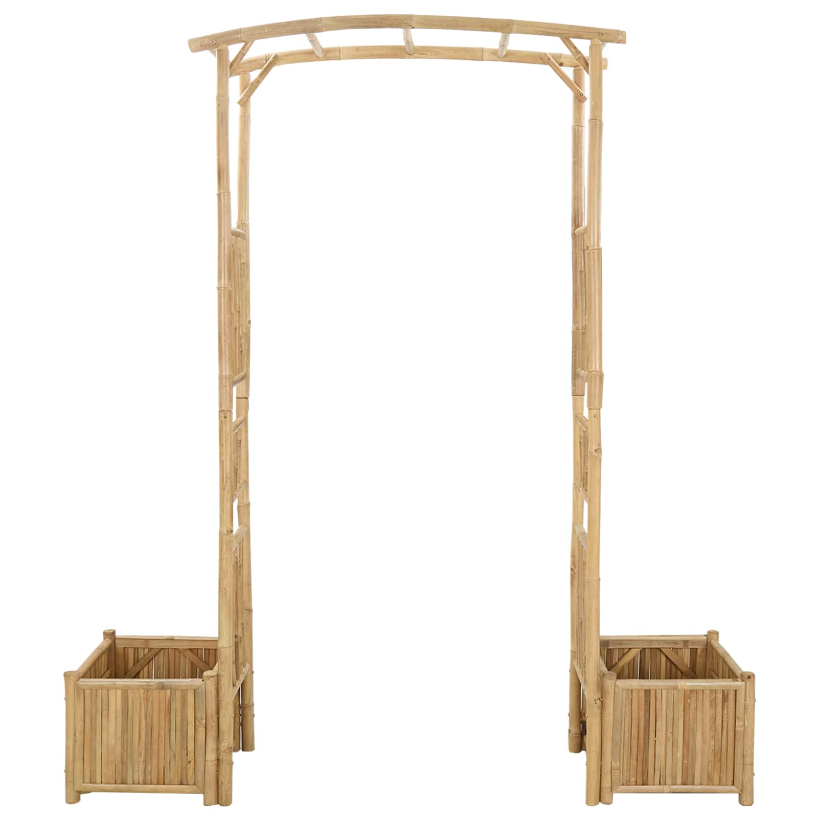 vidaXL Łuk Ogrodowy Naturalny 177 x 40 x 205 cm Bambus