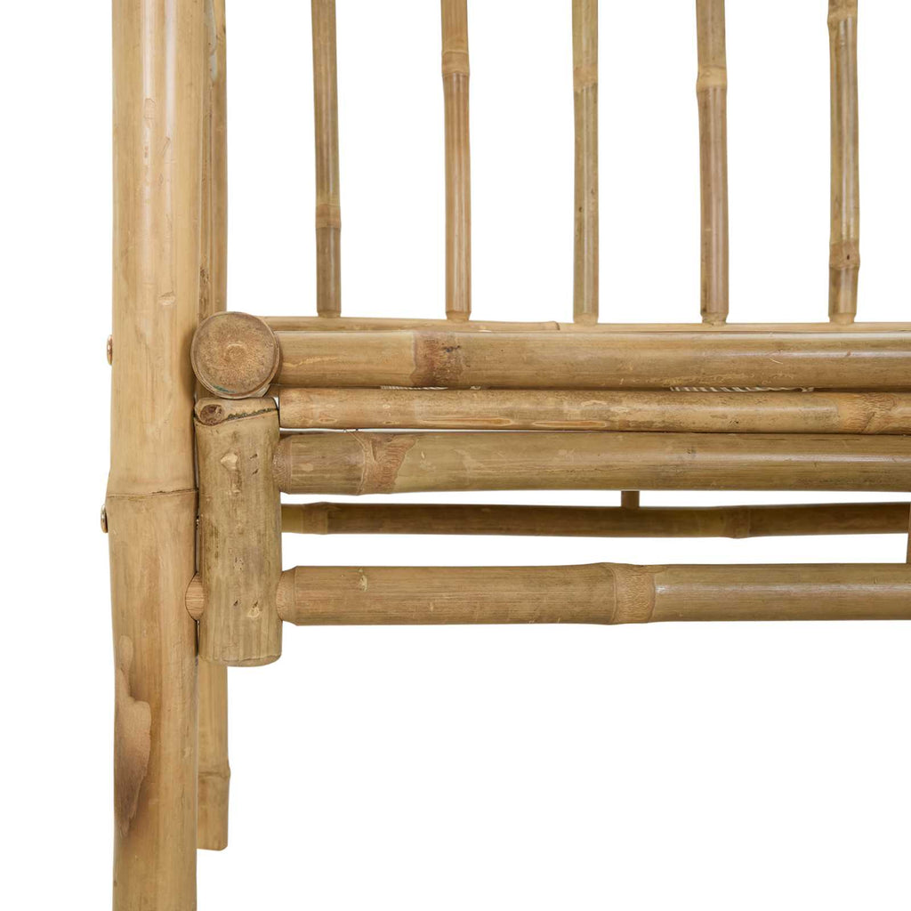 vidaXL Łuk ogrodowy z ławką 115 x 50 x 205 cm Bambus