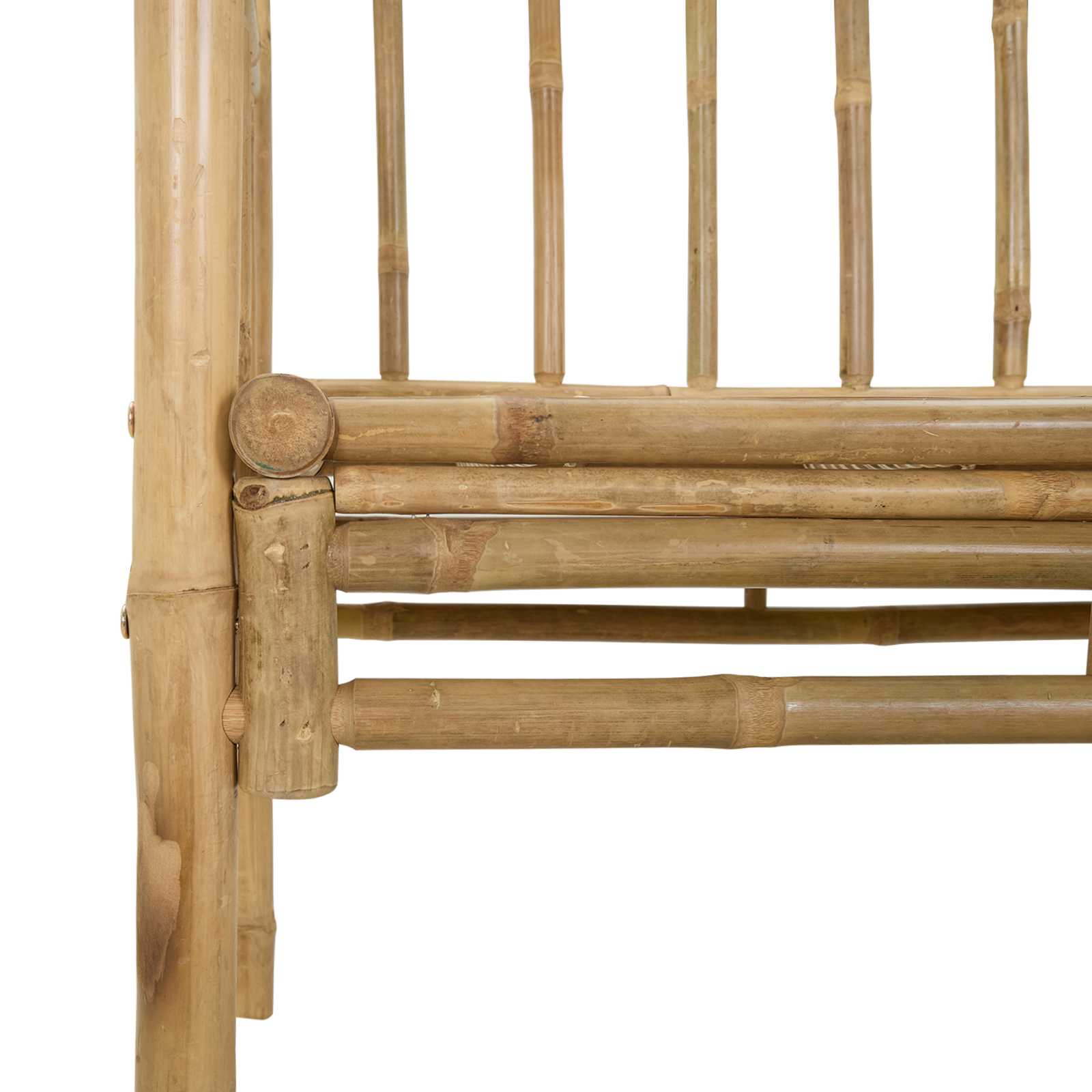 vidaXL Łuk ogrodowy z ławką 115 x 50 x 205 cm Bambus