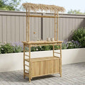 vidaXL Stół barowy na zewnątrz Naturalny 110 x 50 x 209 cm Bambus