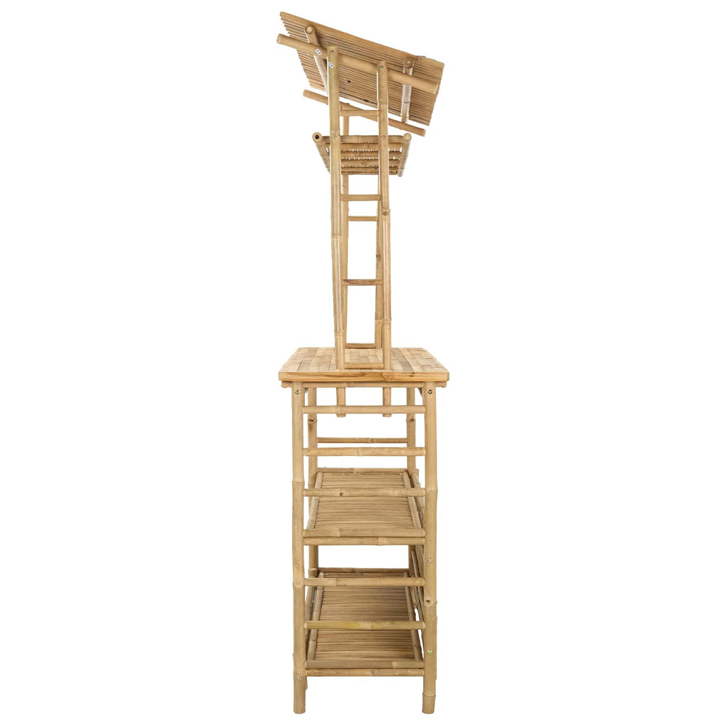 vidaXL Stół barowy na zewnątrz Naturalny 110 x 50 x 210 cm Bambus