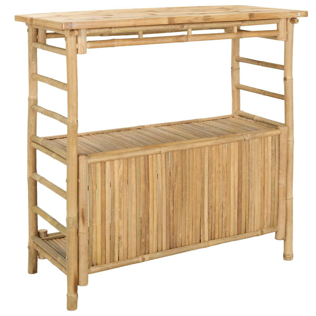 vidaXL Stół barowy na zewnątrz Naturalny 110 x 50 x 105 cm Bambus