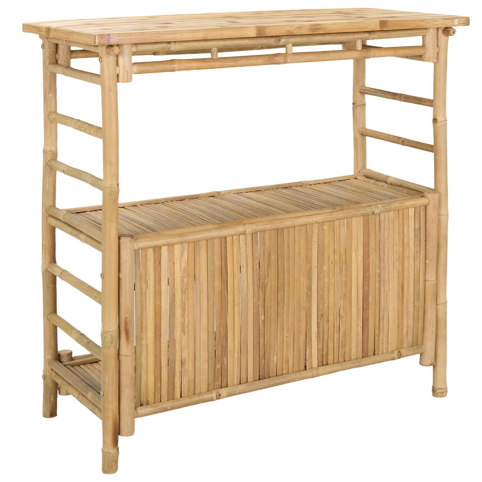 vidaXL Stół barowy na zewnątrz Naturalny 110 x 50 x 105 cm Bambus