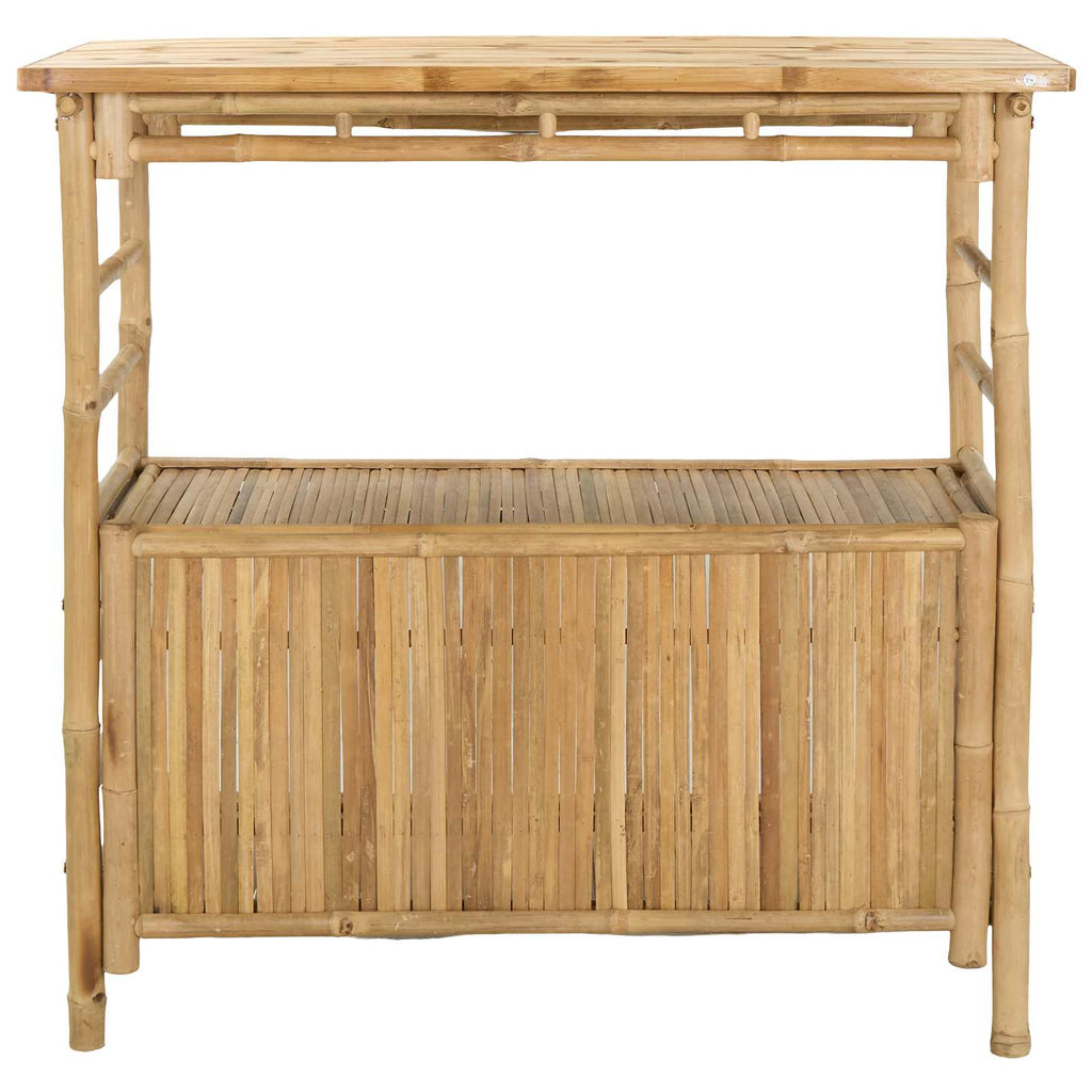vidaXL Stół barowy na zewnątrz Naturalny 110 x 50 x 105 cm Bambus