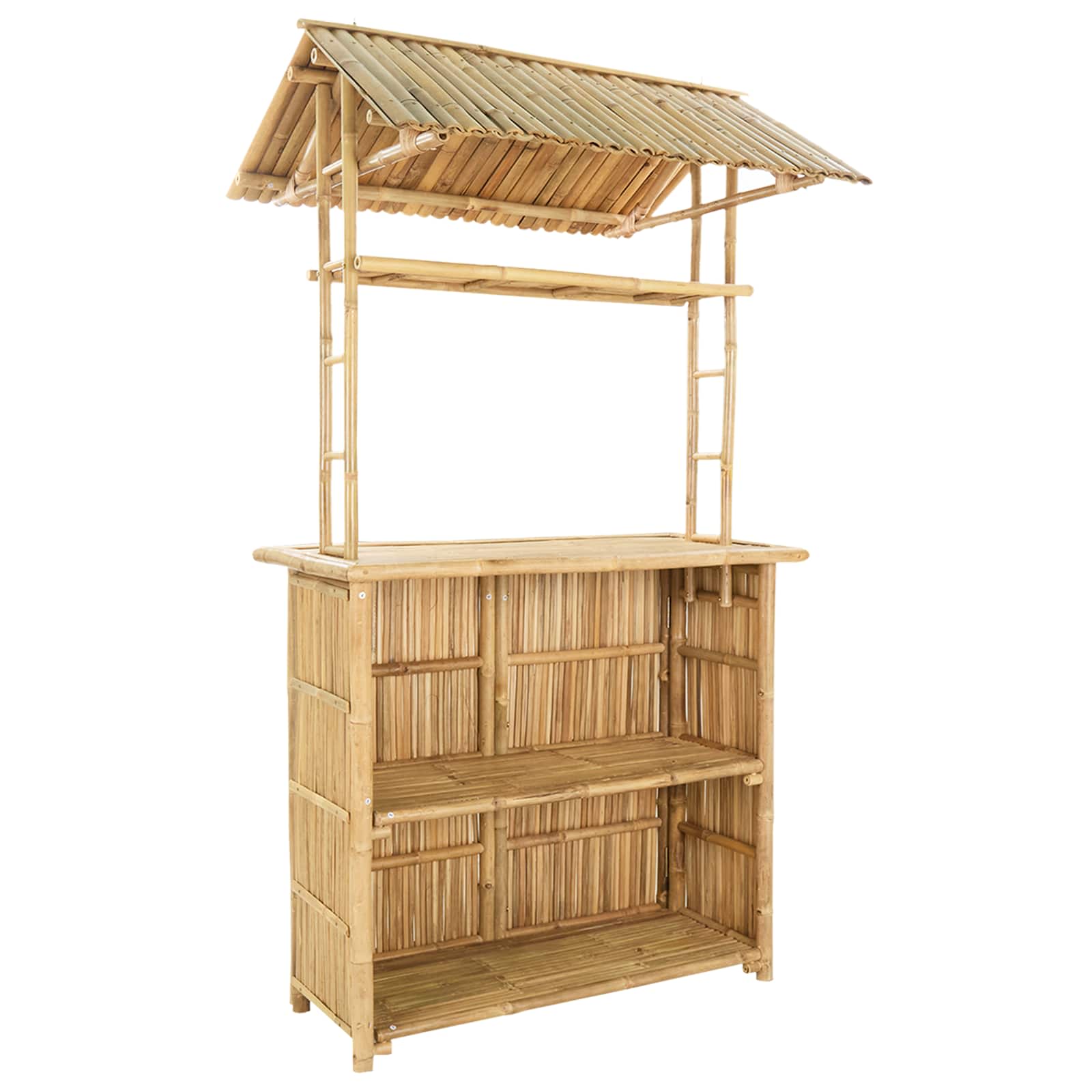 vidaXL Stół barowy na zewnątrz Naturalny 115 x 95 x 214 cm Bambus