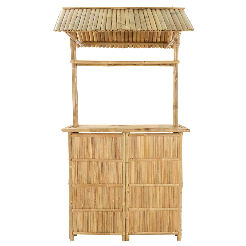 vidaXL Stół barowy na zewnątrz Naturalny 115 x 95 x 214 cm Bambus