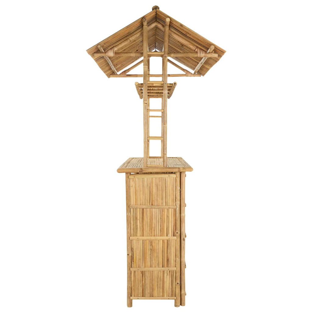vidaXL Stół barowy na zewnątrz Naturalny 115 x 95 x 214 cm Bambus
