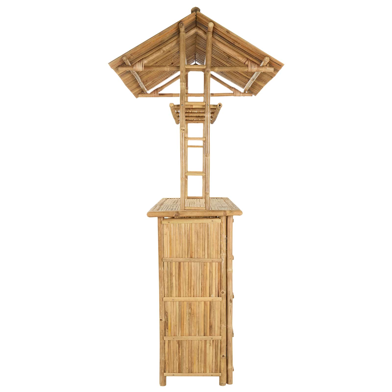 vidaXL Stół barowy na zewnątrz Naturalny 115 x 95 x 214 cm Bambus